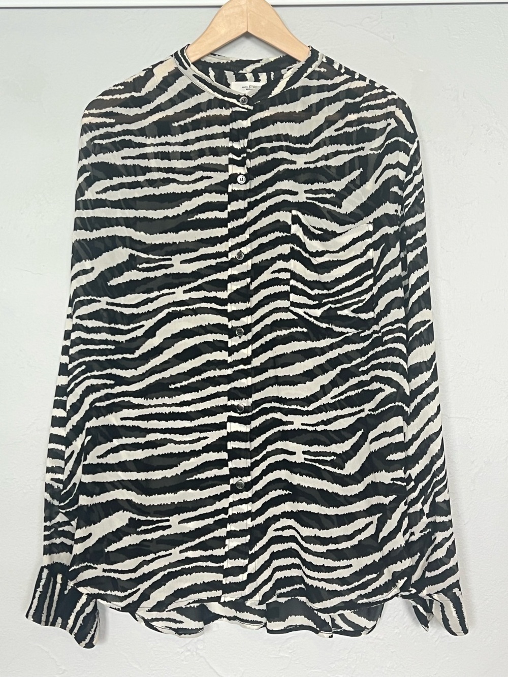 Isabel Marant Étoile Jaws Zebra Print Oversized Blouse FR 40 US 8 - Picture 3 of 7